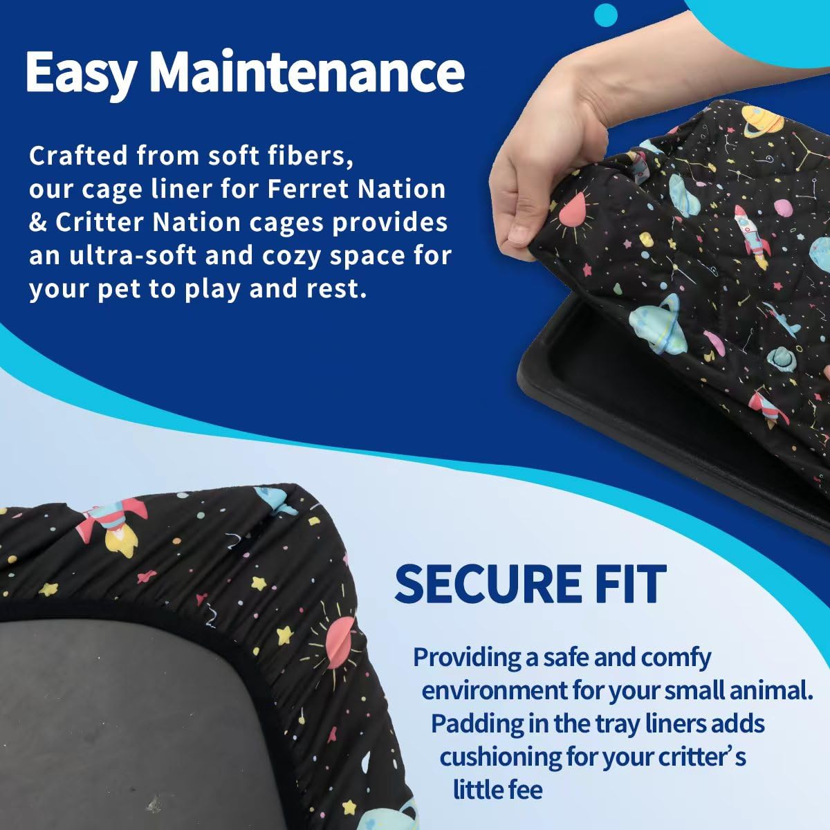 Liner YKD Critter Nation – rampe à velcro et installation facile.