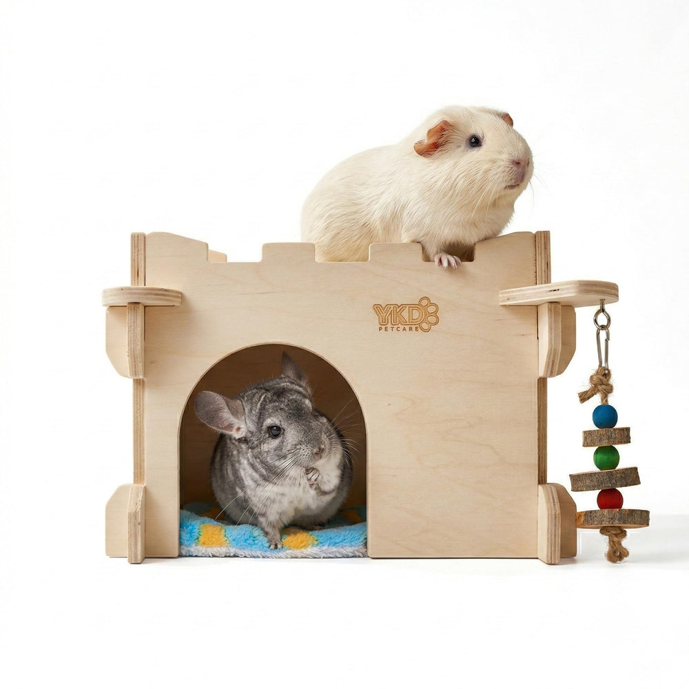 Château YKD pour chinchilla, bien ventilé pour le confort.