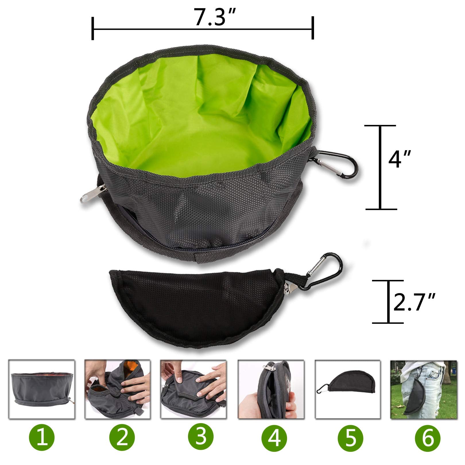 YMETECH bol pliable diamètre 18-5 cm et profondeur 10 cm, grande capacité.