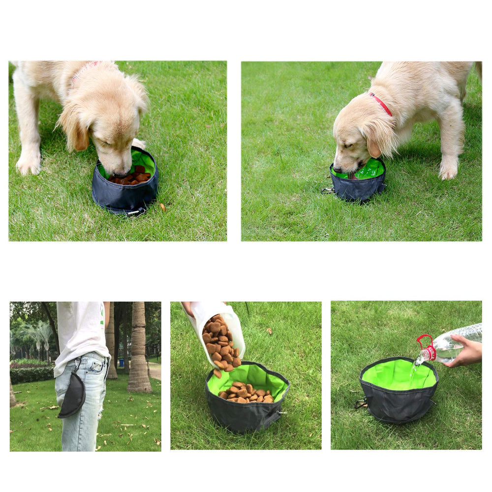 YMETECH bol pliable orange pour voyage, idéal pour nourrir votre chien lors des excursions.