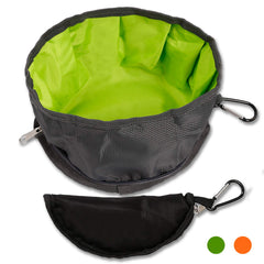 YMETECH bol pliable vert pour voyage, pratique pour hydrater votre chien en déplacement.
