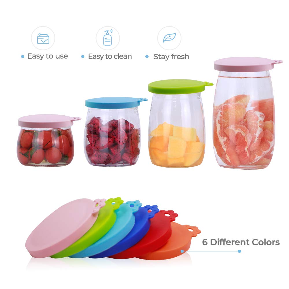Couvercles Yobbai en silicone sans BPA, réutilisables pour animaux.