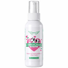 Spray dentaire Milolabco sur flacon, aide l'hygiène dentaire canine.
