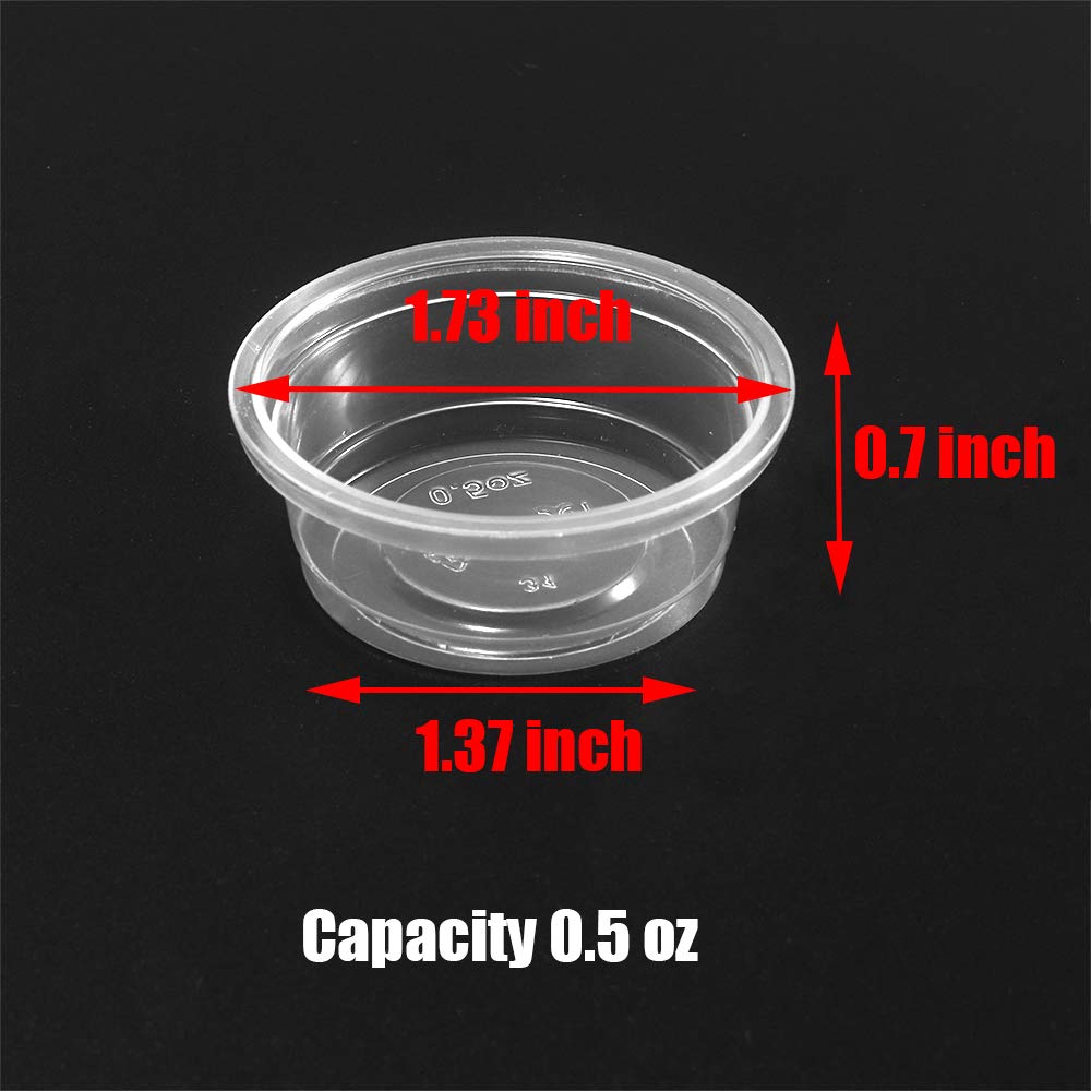 Tasse transparente Yogurtck 0,5 oz, portions précises et propres.