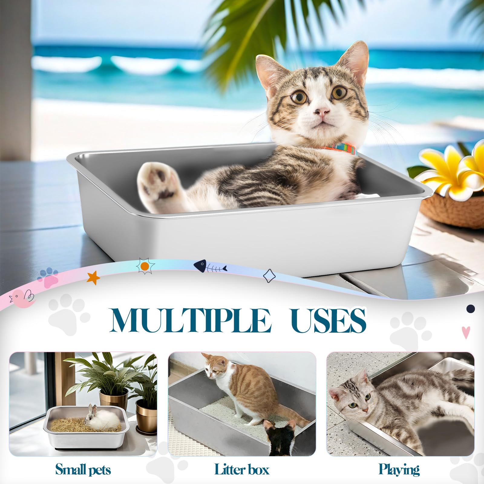 YOILES dimensions extragrandes 18x14x4 offrent un espace confortable pour chats actifs.