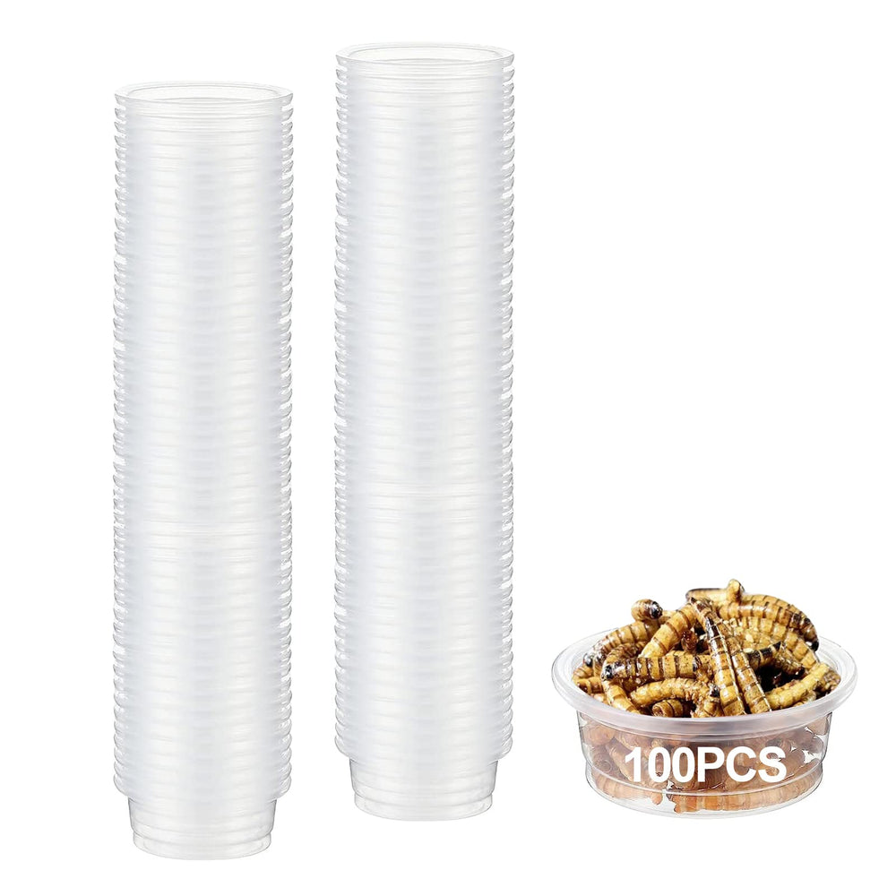YOJOR coupelles alimentation lézard-a-crete transparentes pour repérer facilement la nourriture
