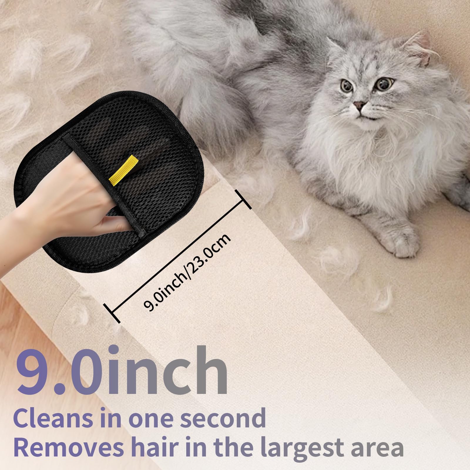 Gant YOMI PET pour voiture, nettoyage précis des sièges.