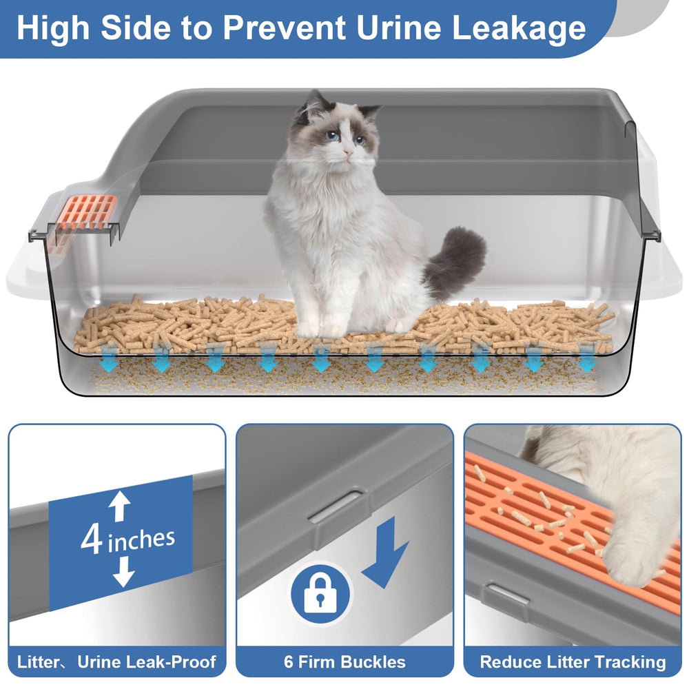 Yoochee litière inox base grande: espace pour pellets et litière.