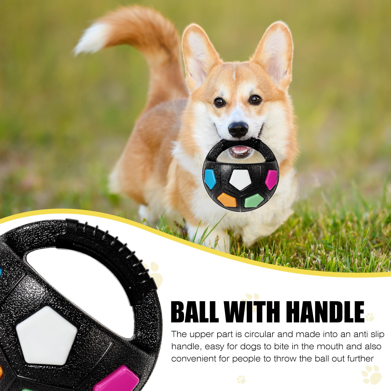 YOOGAO Pet balle-chien-sifflet-interne, attire l’attention et stimule le jeu.