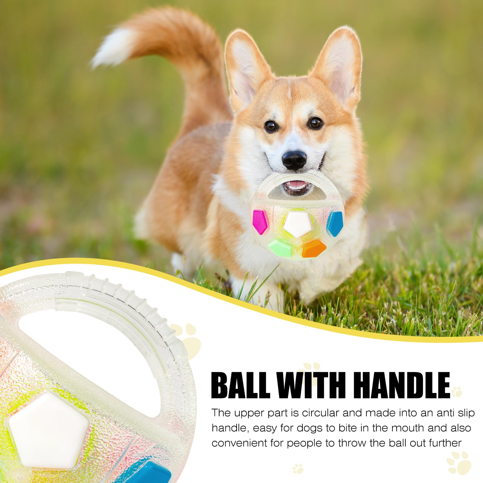 YOOGAO Pet balle en action lors d'un fetch extérieur, exercice amusant.