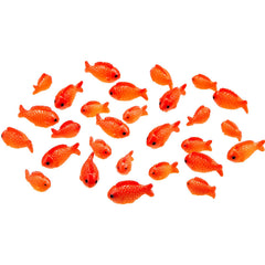 Poissons rouges miniatures Yookeer, ensemble de 36, parfait pour un décor de bocal vivant.