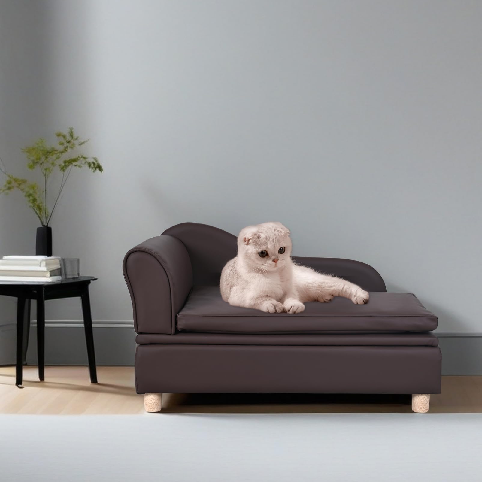 Chaise longue Yoonnie room avec coussin confortable pour chien et chat.