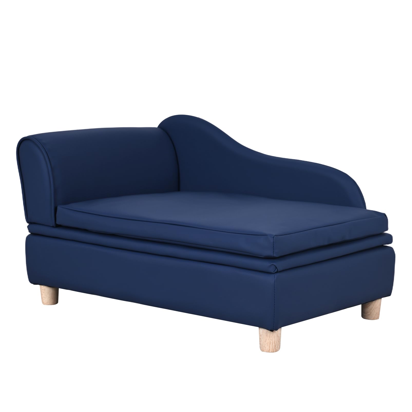 Conception chaise longue pour se lover près de l’accoudoir.