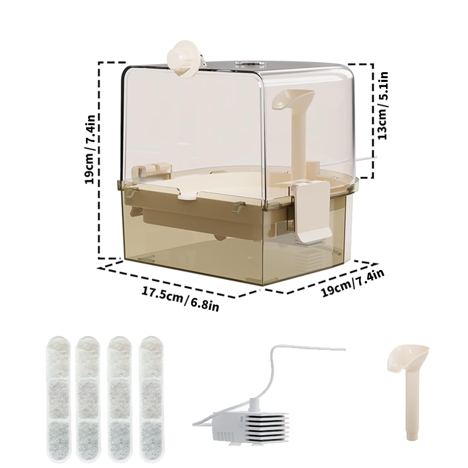 YOOSO WING accessoire pratique pour le bain quotidien des oiseaux.