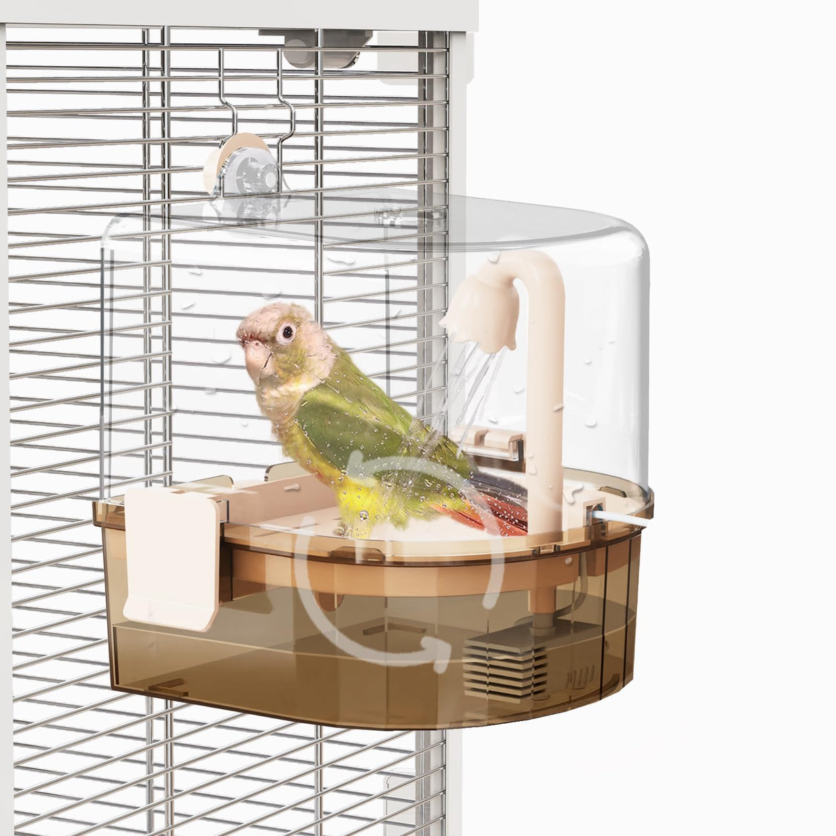 YOOSO WING bain d'oiseaux pour cage avec pompe silencieuse, pratique et agréable.