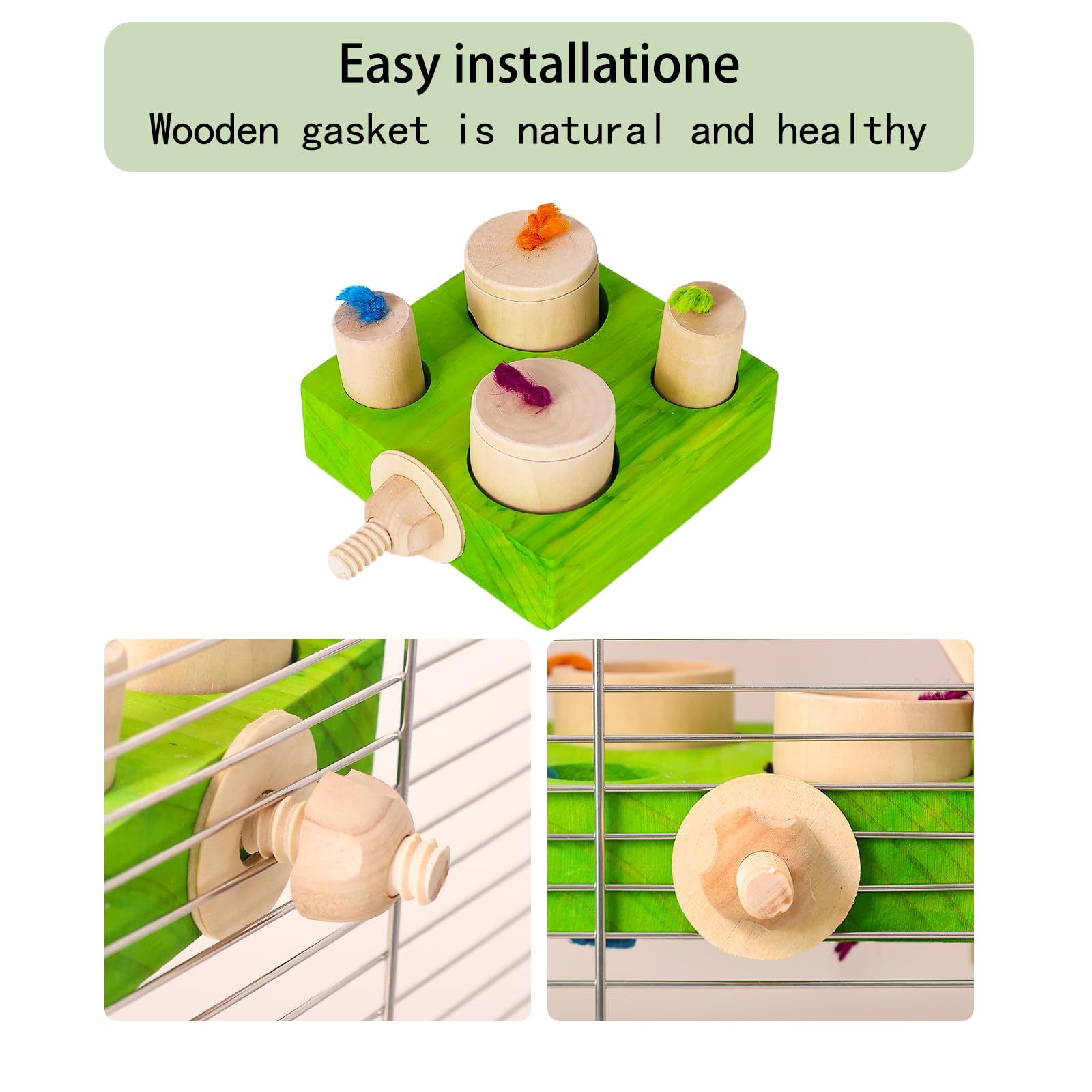 Caches gourmandises dans le jouet Birdie Puzzle Feeder pour forage