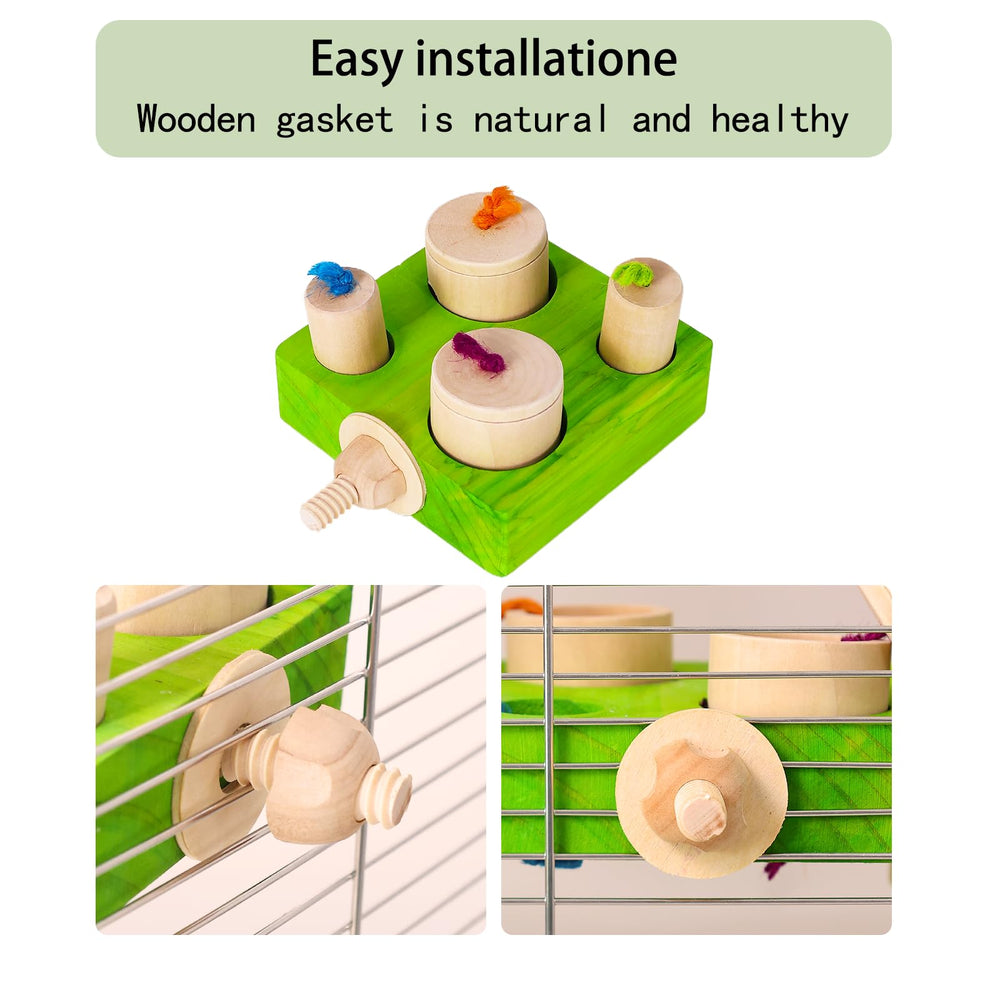 Caches gourmandises dans le jouet Birdie Puzzle Feeder pour forage