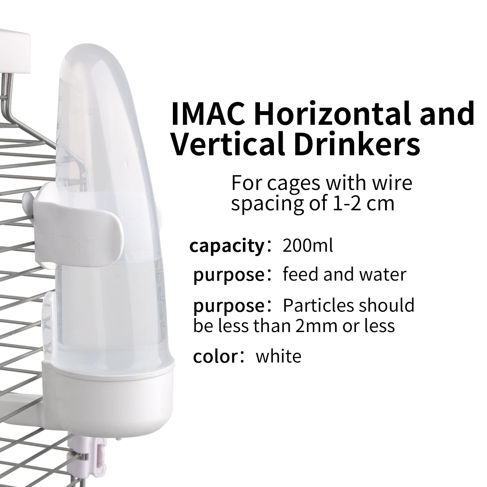 YOOSO WING bouteille transparente eau cage permet une surveillance simple