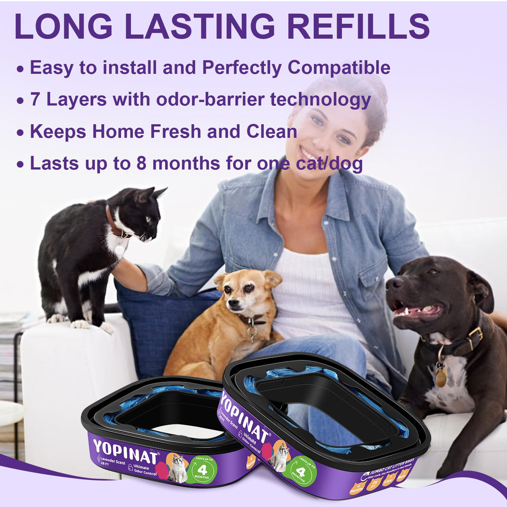Yopinat compatible Pet Genie et Litter Genie pour deux systèmes.