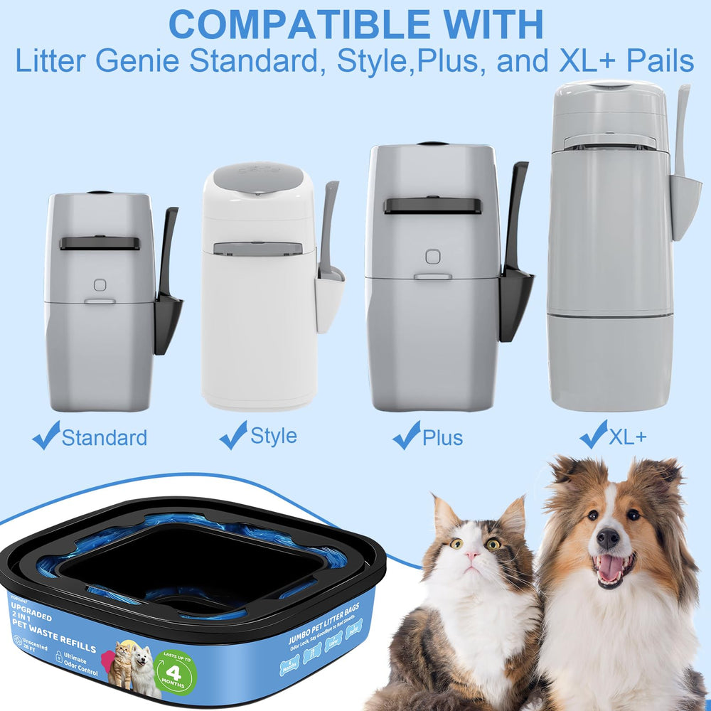 Yopinat Genie refills sacs chat litiere odor-lock pour fraicheur durable.