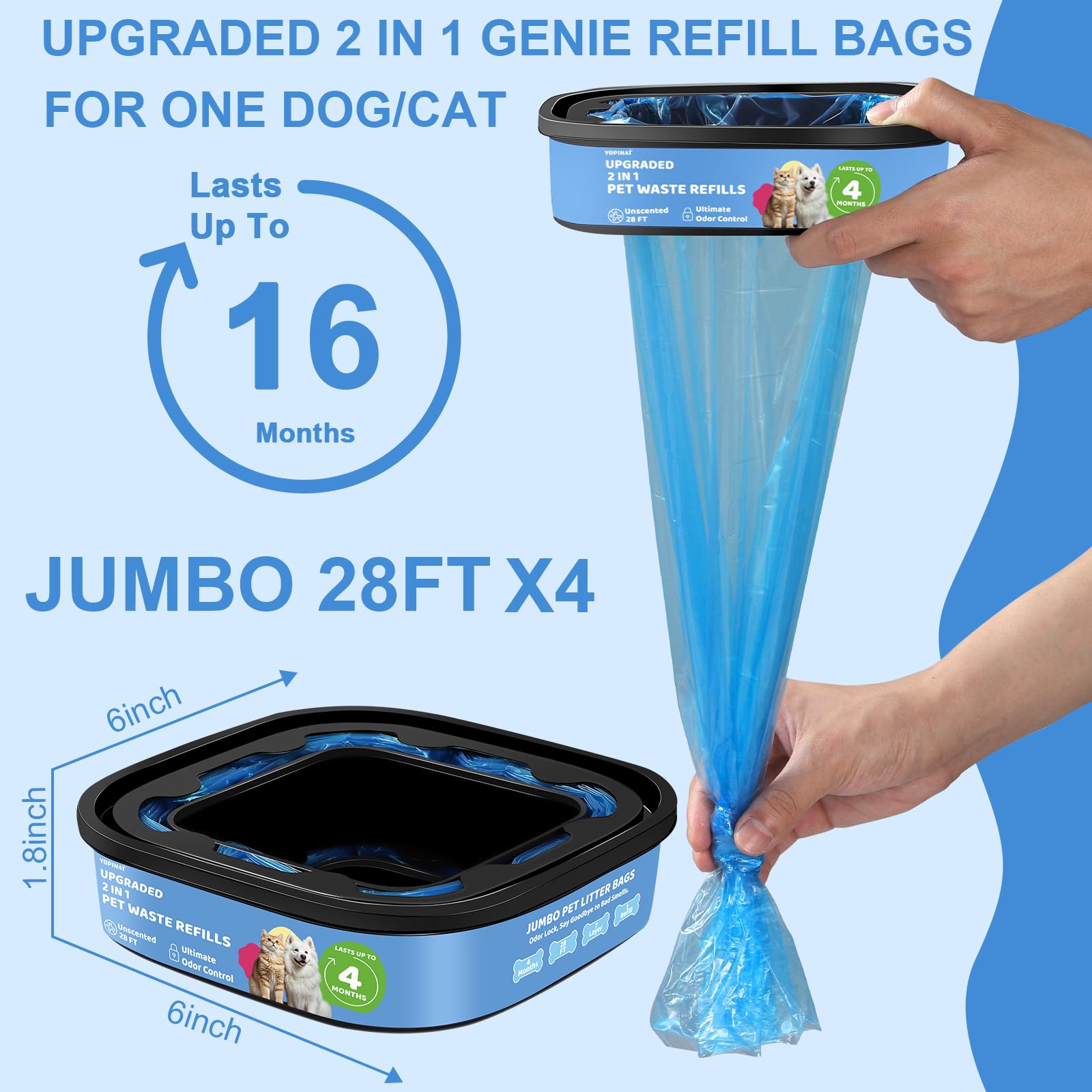 Sacs anti-odeur Yopinat Genie pour maison plus fraiche.