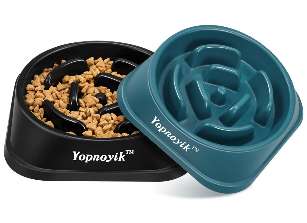 Bols Yopnoyik en vue frontale pour grands chiens, stabilité assurée.
