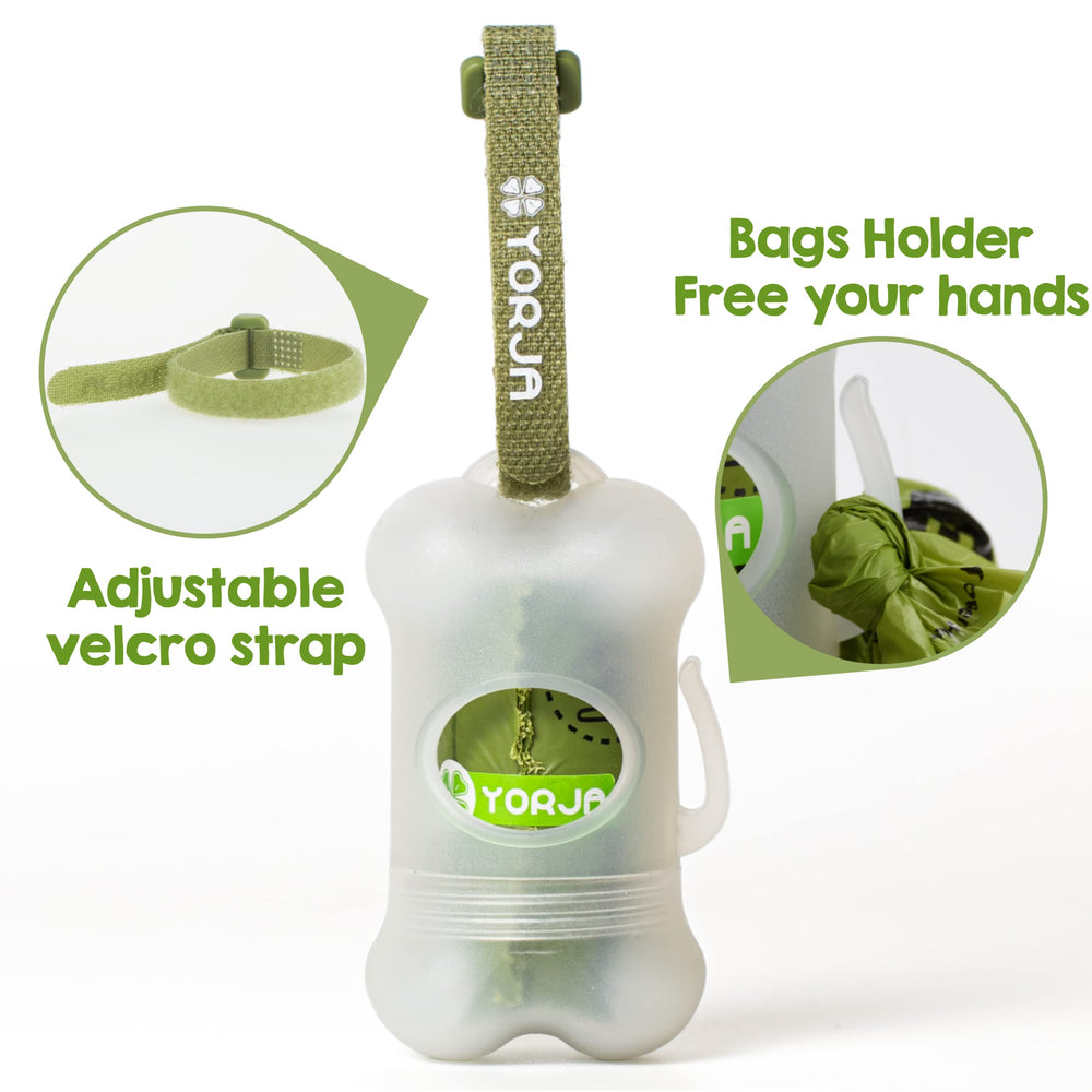 Rouleaux Yorja pour sacs canins, réduction des déchets plastique.