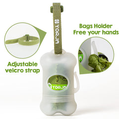 Rouleaux Yorja pour sacs canins, réduction des déchets plastique.