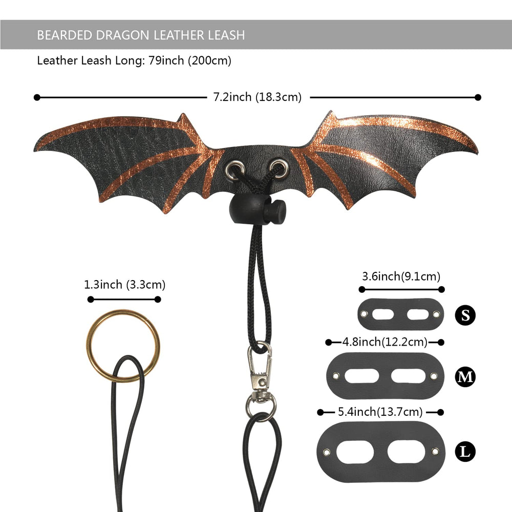Laisse avec ailes noires Yosadol, pratique pour les sorties en extérieur.
