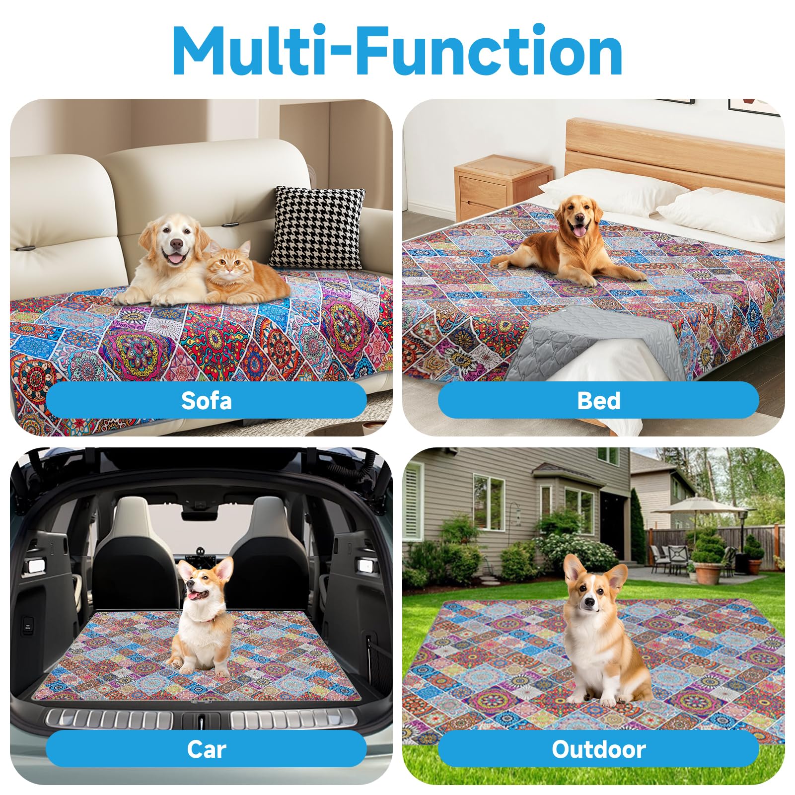 YOSEPATI Couverture confort doux, quatre couches quiltées pour plus de douceur.