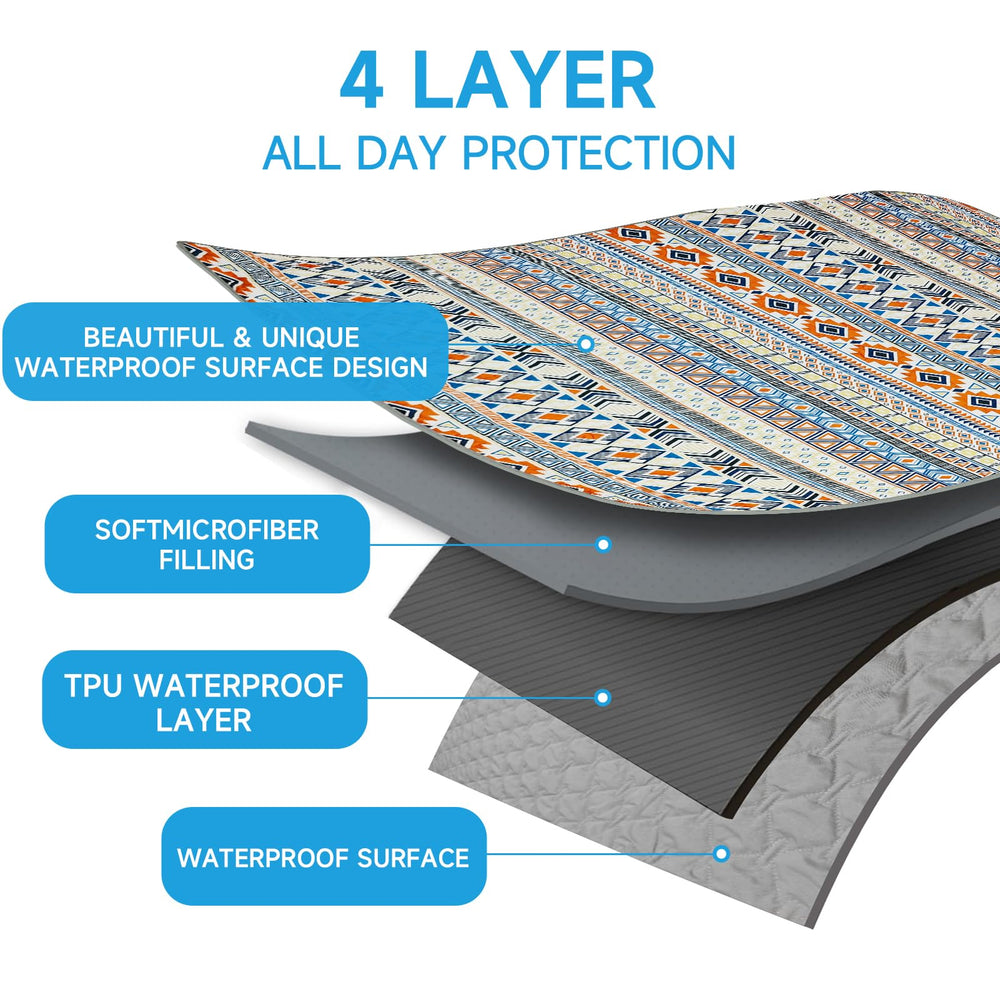 YOSEPATI protège-meubles imperméable bleu medaillon contre taches et griffures.
