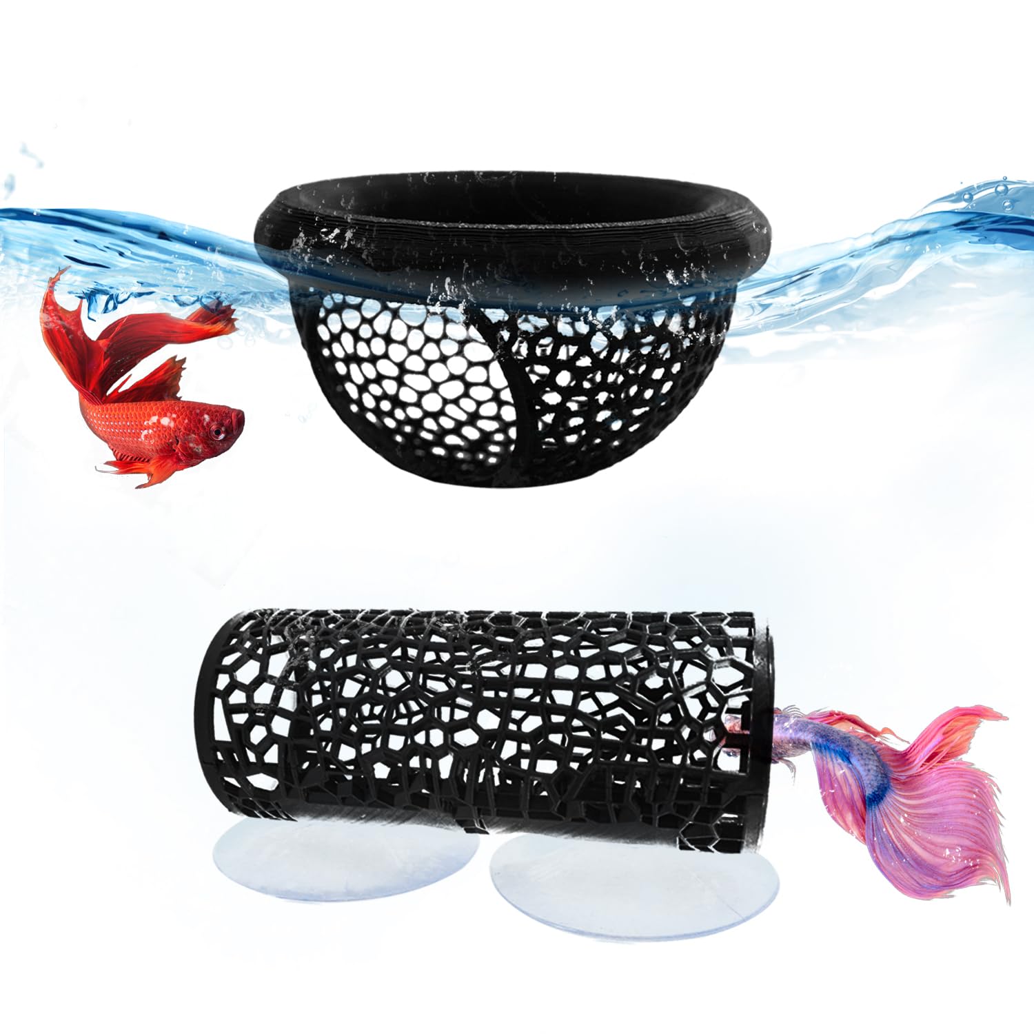 YOSMAKIY hamac-poisson-petit-noir offrant un endroit reposant pour vos petits poissons.