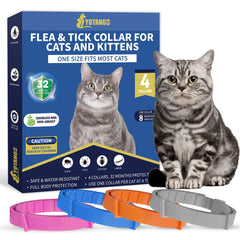 Colier antiparasitaire YOTANGO pour chats — protection continue contre puces et tiques.