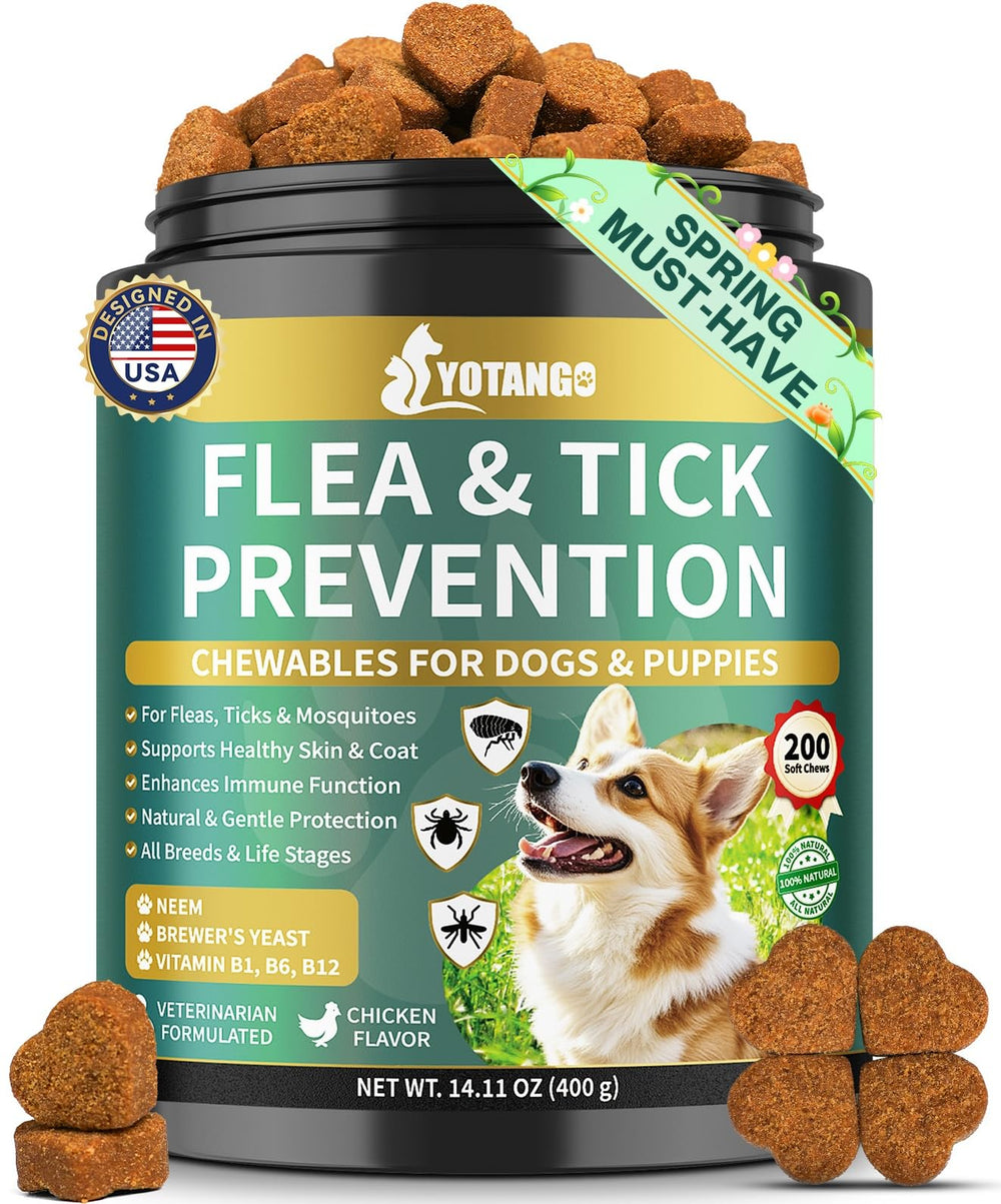 YOTANGO propose des bouchées moelleuses pour prévenir les tiques chez le chien.