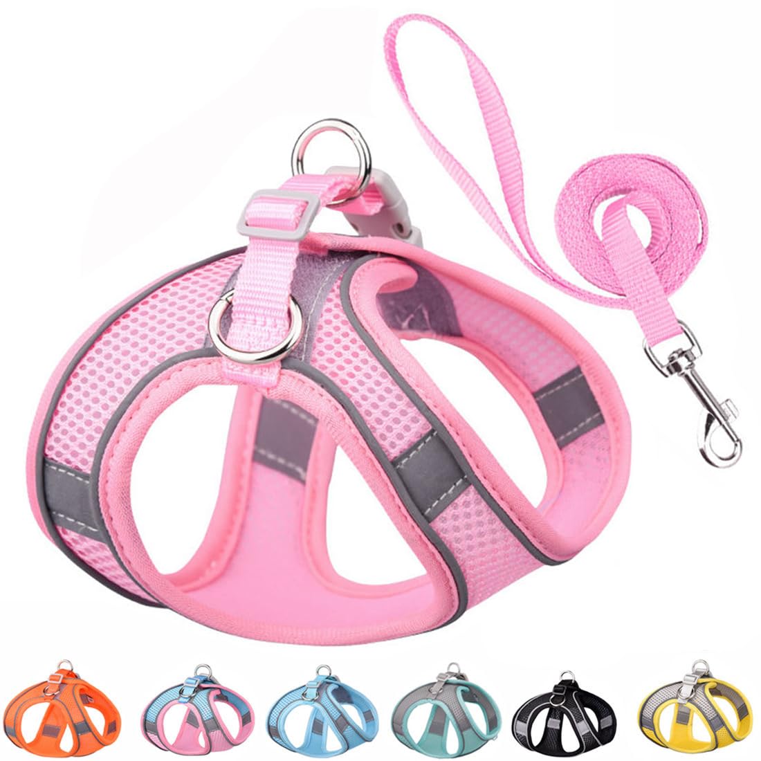 YOUALSO harnais petit chien rose et confort optimal pour les sorties
