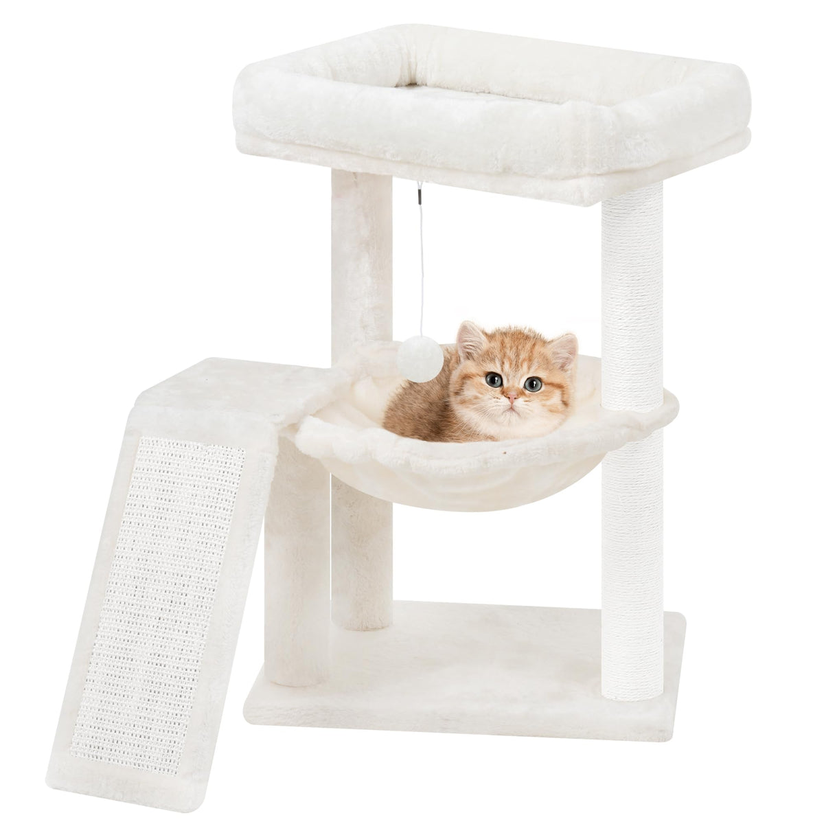 YOUPETSER arbre-chat griffes sisal naturel: protège vos meubles et offre un espace de griffage.
