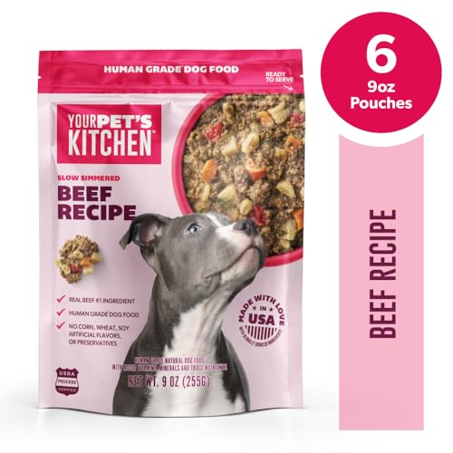 Your Pet's Kitchen boeuf premier ingredient visibles legumes, source de nutrition equilibree.