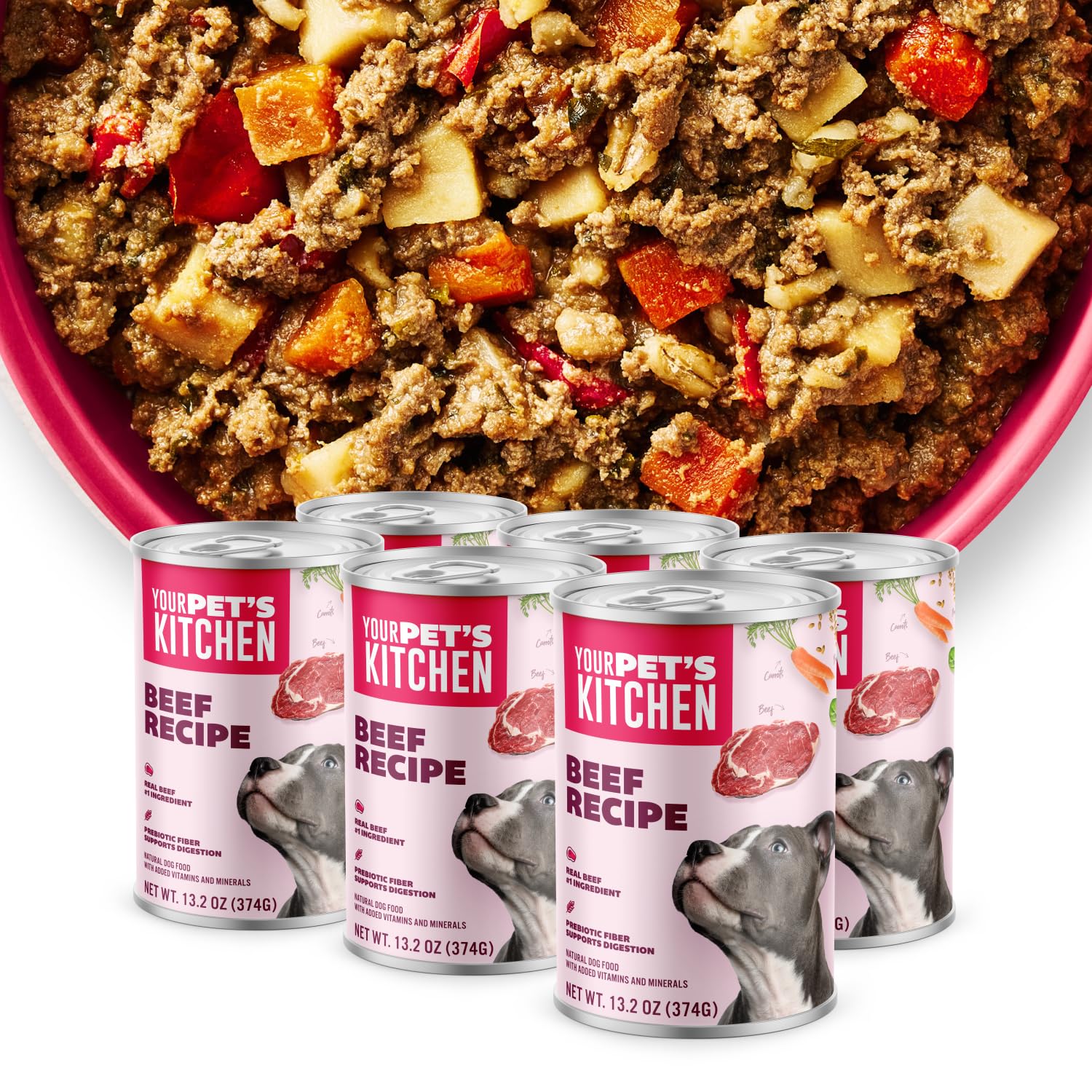 YOUR PET'S KITCHEN: boîte humide au boeuf, repas pratique et savoureux pour chien.
