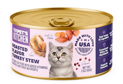 YOUR PET'S KITCHEN propose un bol chat ragout-dinde, repas appétissant et facile à servir.