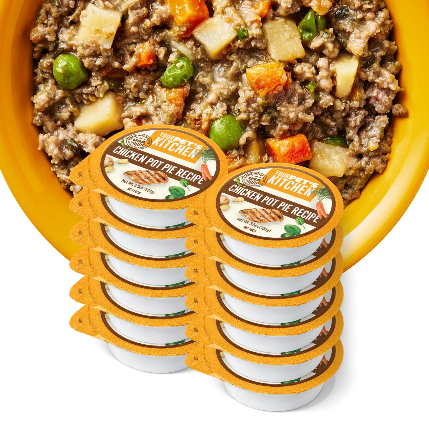 Your Pet's Kitchen - bol poulet pot pie: repas appétissant et protéine de qualité.