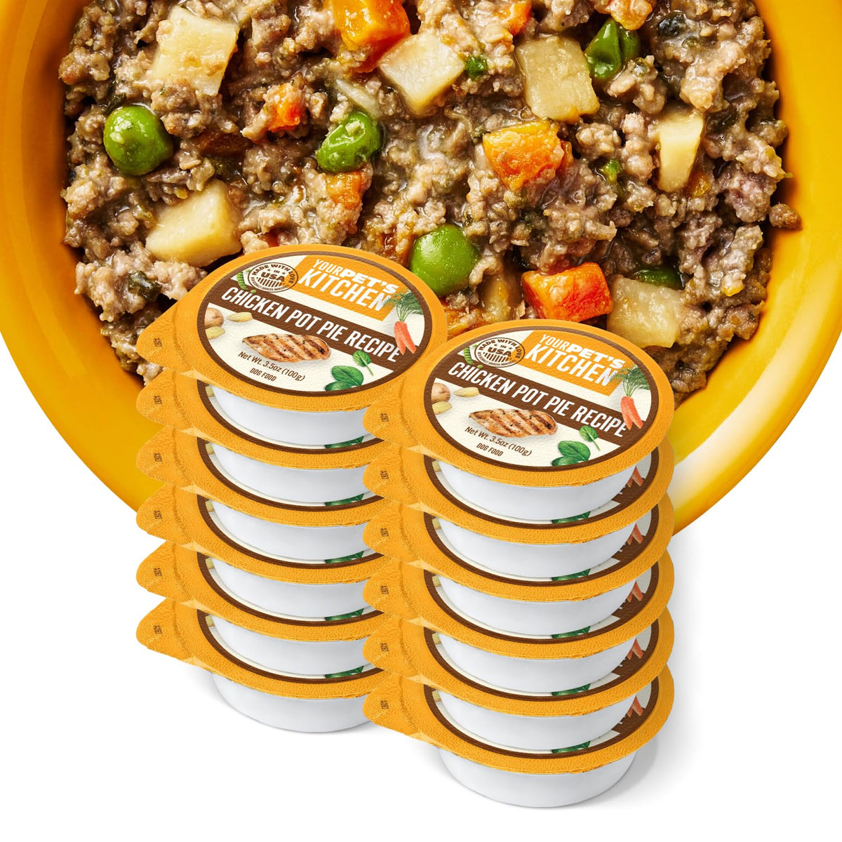 Your Pet's Kitchen - bol poulet pot pie: repas appétissant et protéine de qualité.