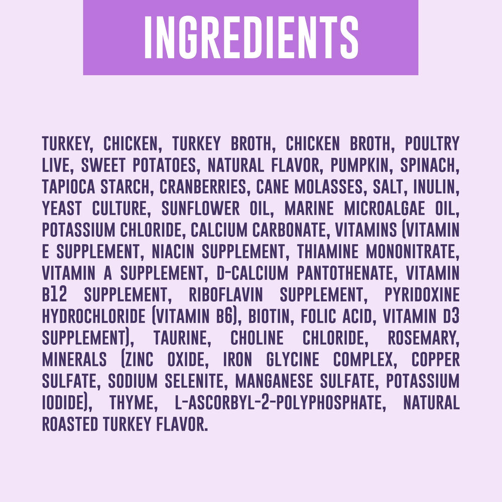 YOUR PET'S KITCHEN indique une alimentation naturelle sans céréales et additifs artificiels pour le bien être.