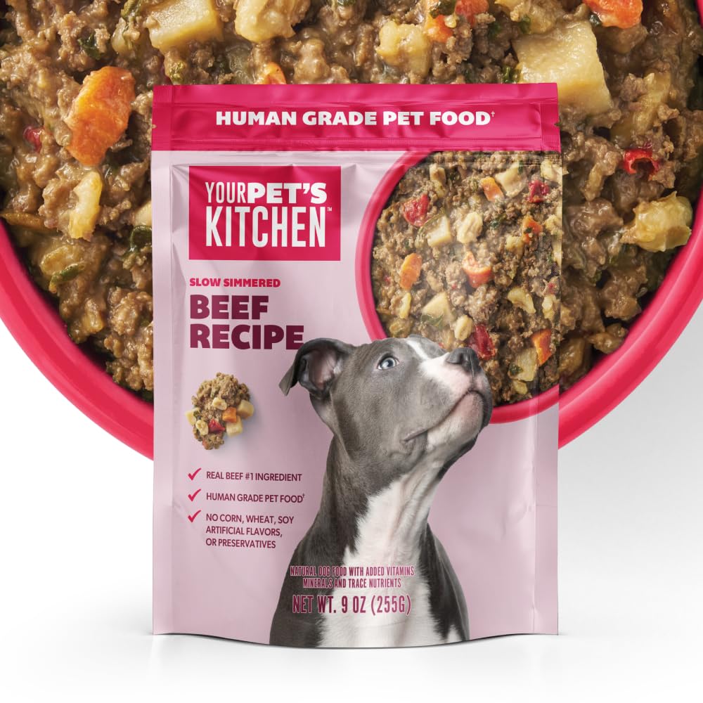 Your Pet's Kitchen boeuf avec legumes visibles, parfait pour un repas complet.