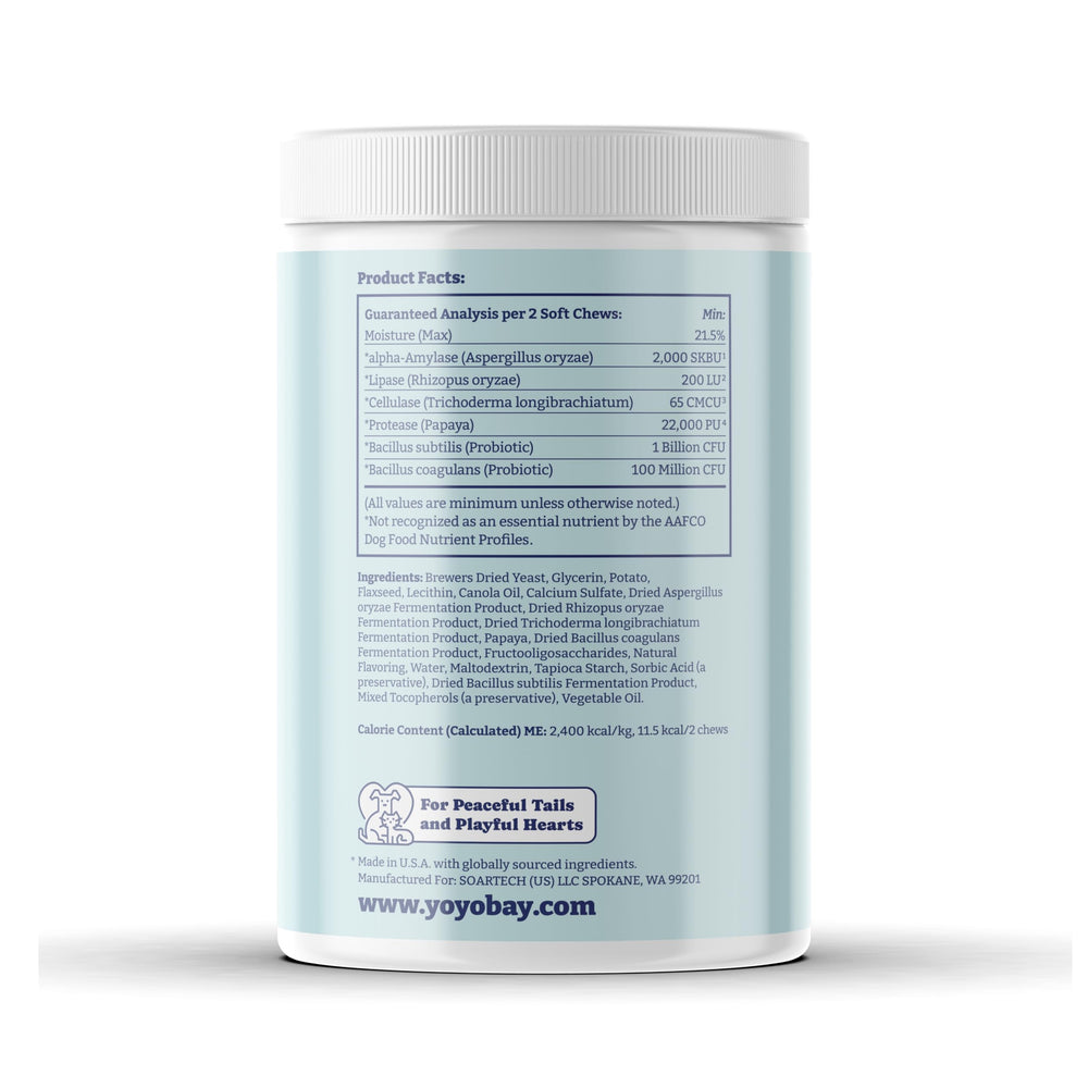 YoYoBay Probiotiques pour chien – absorption améliorée des nutriments, énergie potentielle.