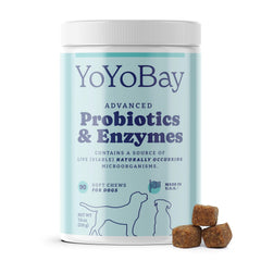 YoYoBay Probiotiques pour chien – bouteille, soutien digestion et flore intestinale.