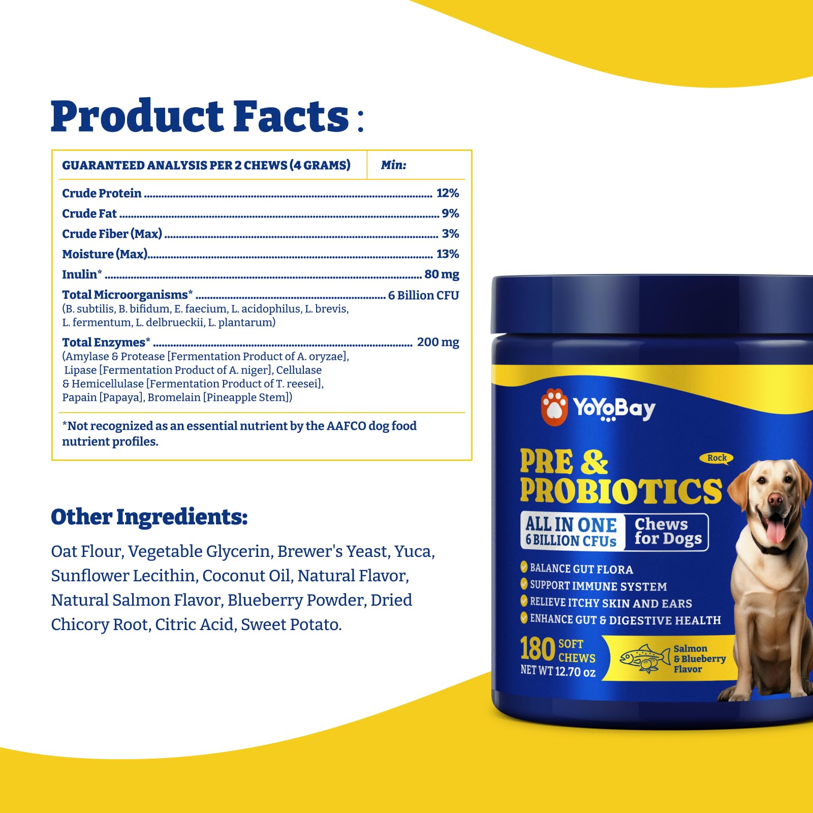 YoYoBay Probiotiques chien – image quotidienne de bien-être et prévention.
