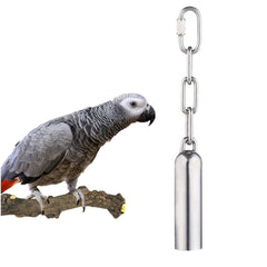 Jouet clochette inox yoyoung petit; stimulation ludique pour cage et petit oiseau.
