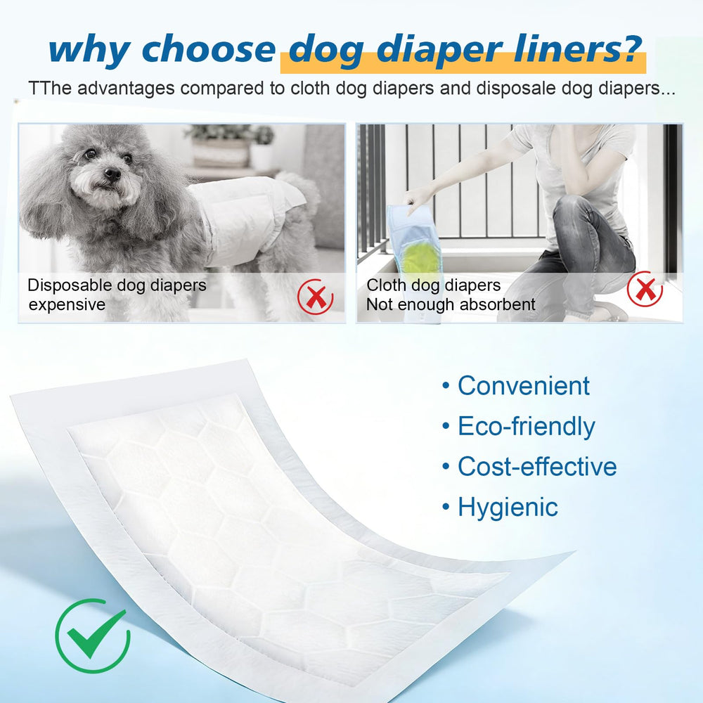 Liner absorbant polyvalent Ypfyed pour couches réutilisables chien.