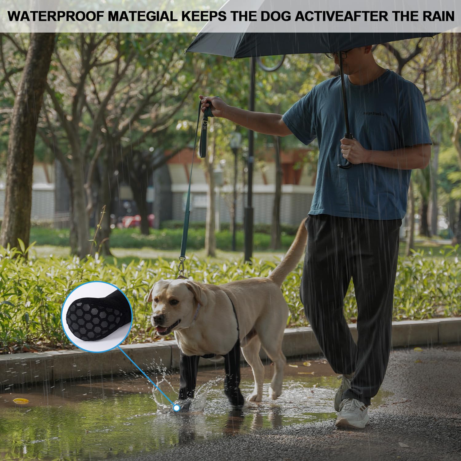 Bottes yrenoer antiderapantes pour chien, maintien sûr en intérieur.