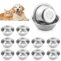 Bol métallique YSBJKWCF pour chat, facile à nettoyer et durable pour les repas quotidiens.